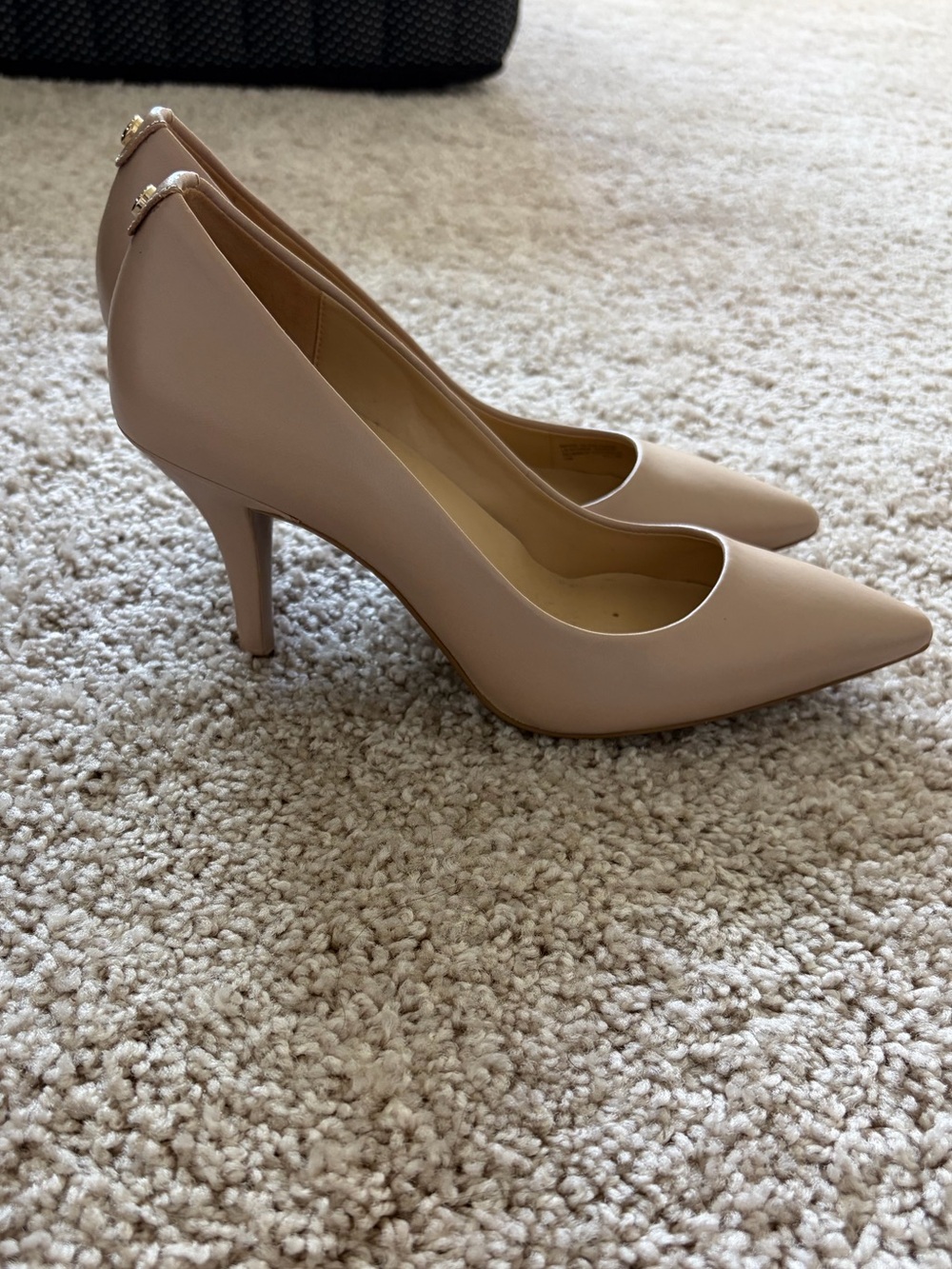Michael Kors Blush Pointed-Toe Leather Pumps